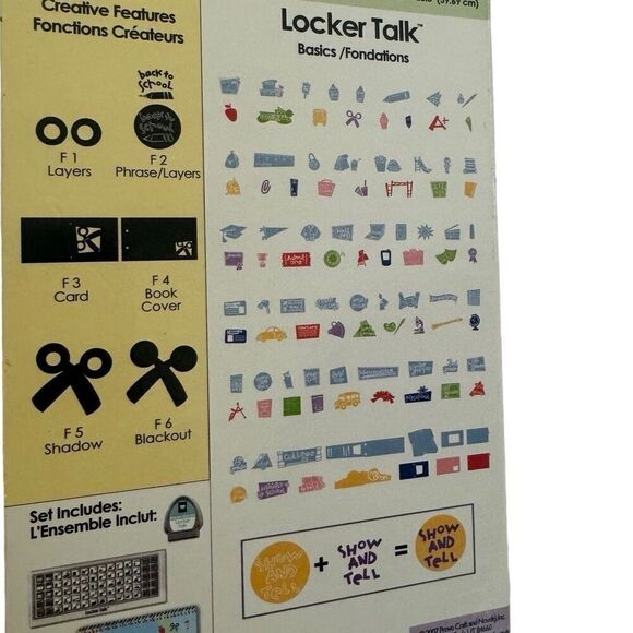 Cricket Shapes Cartridge - Locker Talk - Complete - Provo Craft 29-0289 - Picture 3 of 6